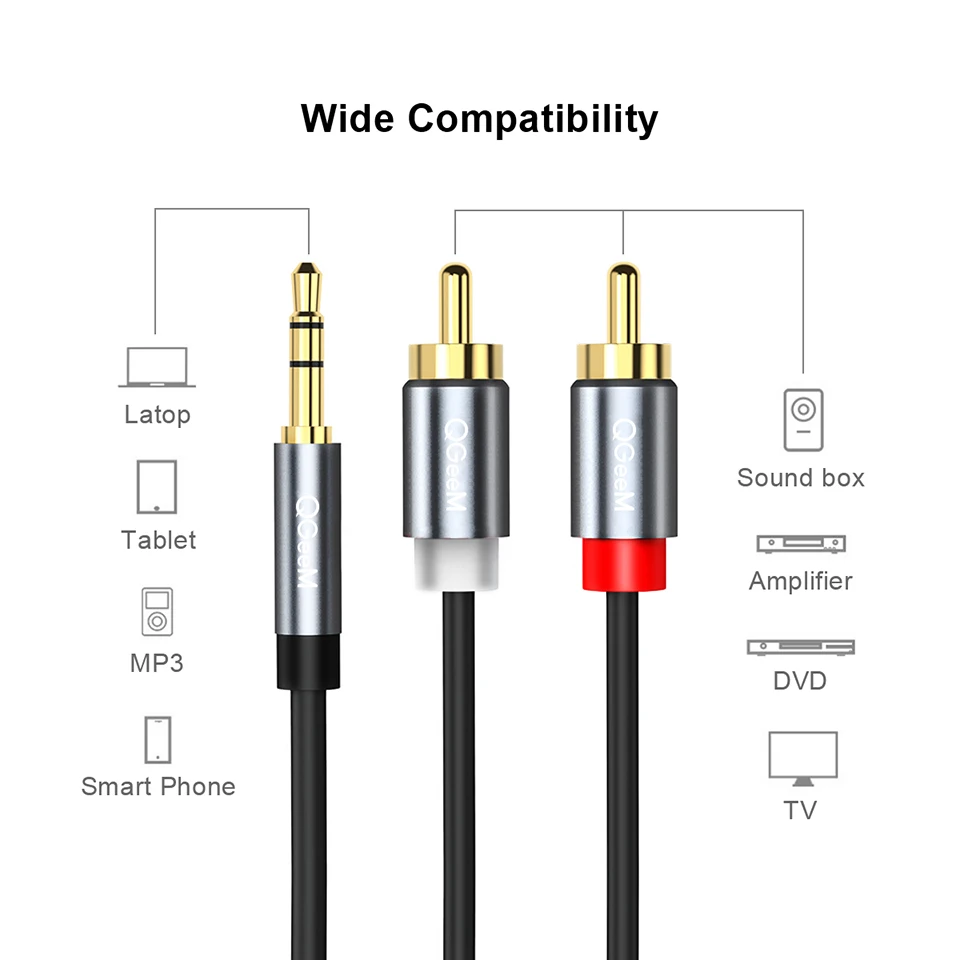 QGeeM RCA Cable 2RCA to 3.5 Au - огляд і ціна Home Improvement Dvd