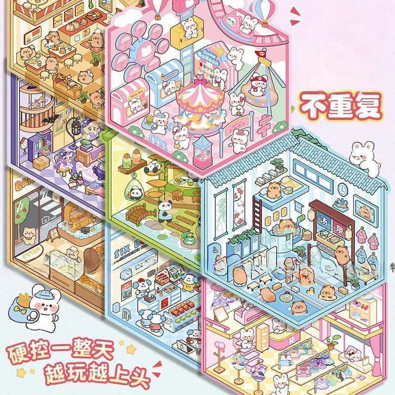 Miniature 3D Scene Stickers DI - огляд і ціна Home Improvement Diy