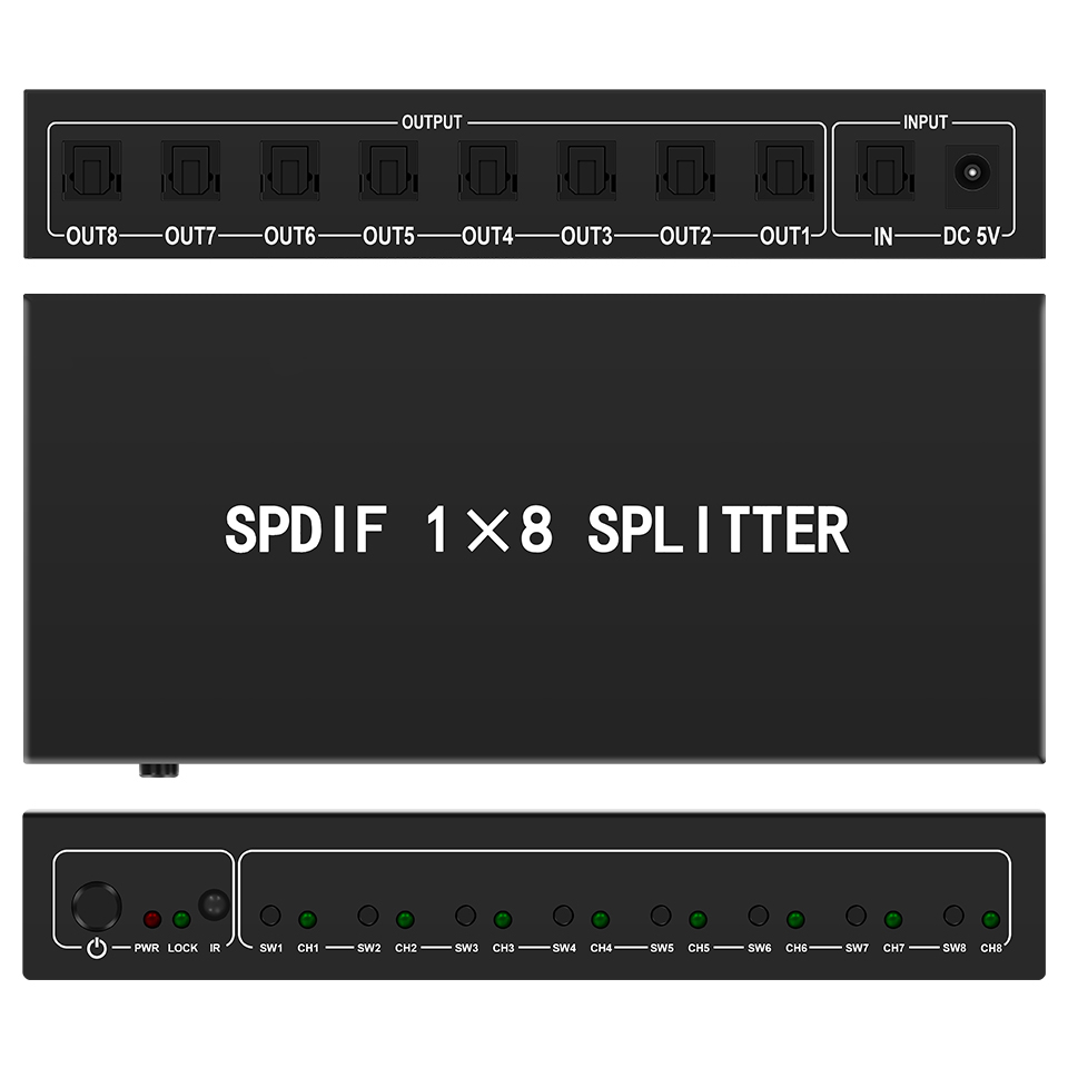 Optical Audio Splitter,1 in 8  - огляд і ціна Home Improvement Dvd