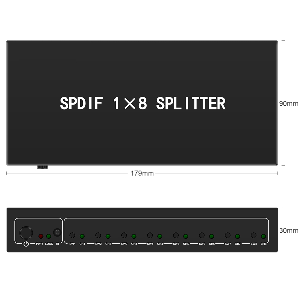 Optical Audio Splitter,1 in 8  - огляд і ціна Home Improvement Dvd
